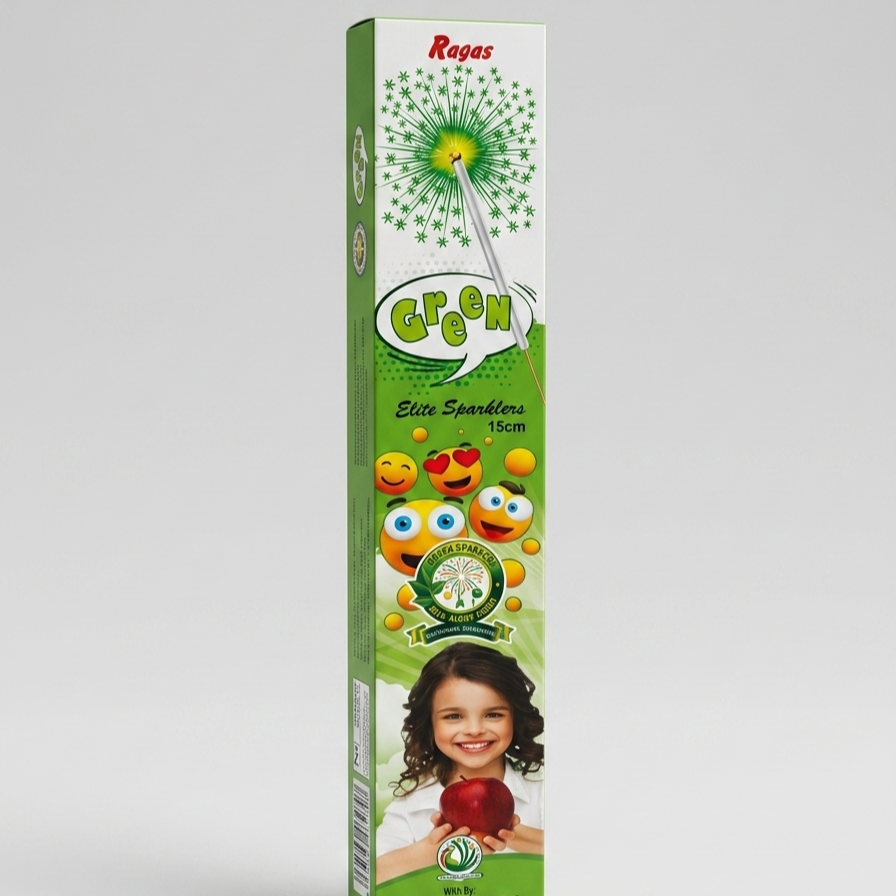 15cm Green Sparklers